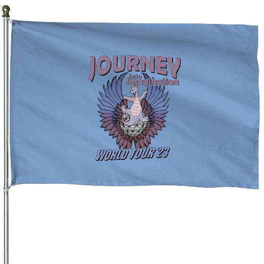 2023 Disney Figment, Disney Distressed Concert House Flags, Epcot Figment House Flags