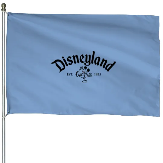 Retro Disneyland Family House Flags, Mickey Est House Flags Disney Trip House Flags, Disneyland House Flags