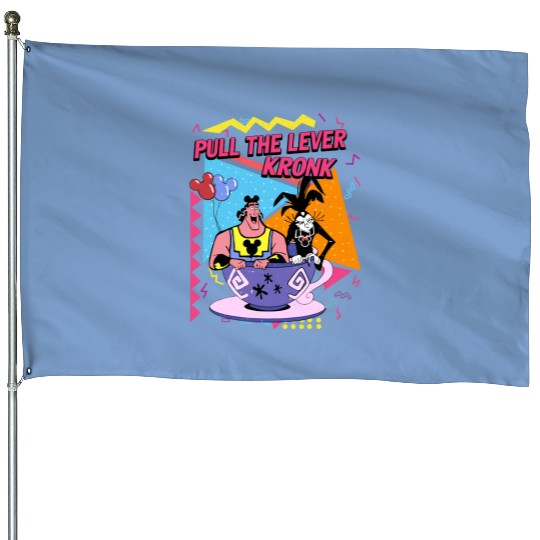 Pull the Lever Krock House Flags, Retro 90s Disney House Flags, Yzma Krock House Flags, Disney Villain House Flags, Emperors New Groove House Flags