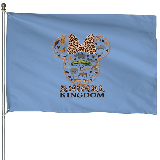 Disney Animal Kingdom Minnie Ears  House Flags, Disney Safari House Flags, Minnie Mouse House Flags, Disney Wild House Flags