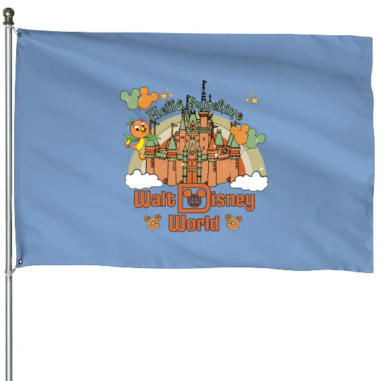 Orange Bird Tank, Disney Epcot Flower Tank, Orange Bird House Flags