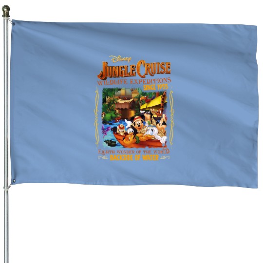 Vintage Jungle Cruise Disney House Flags, Disney Trip House Flags
