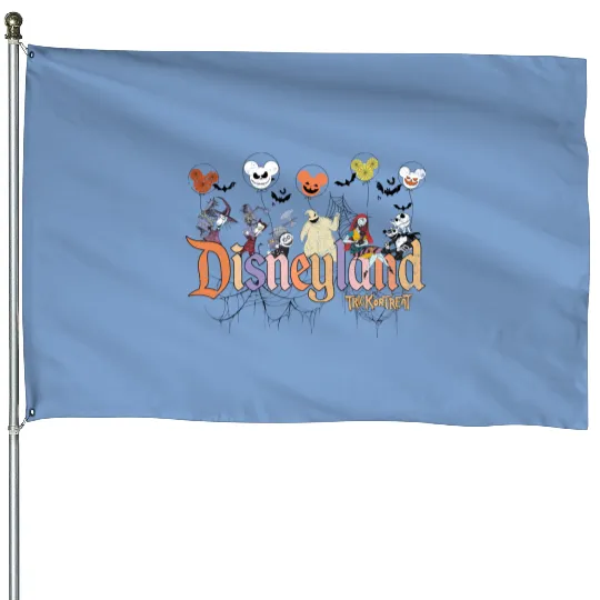 Vintage Disneyland Nightmare Before Christmas Halloween House Flags