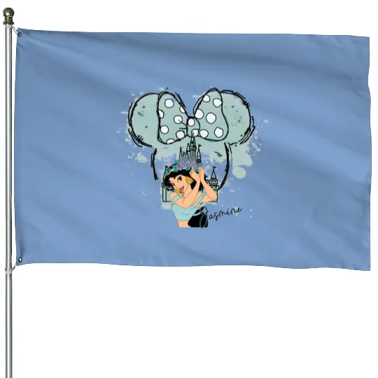 Jasmine Princess House Flags, Princess Jasmine, Disney Jasmine Princess, Watercolor Disney Princess House Flags