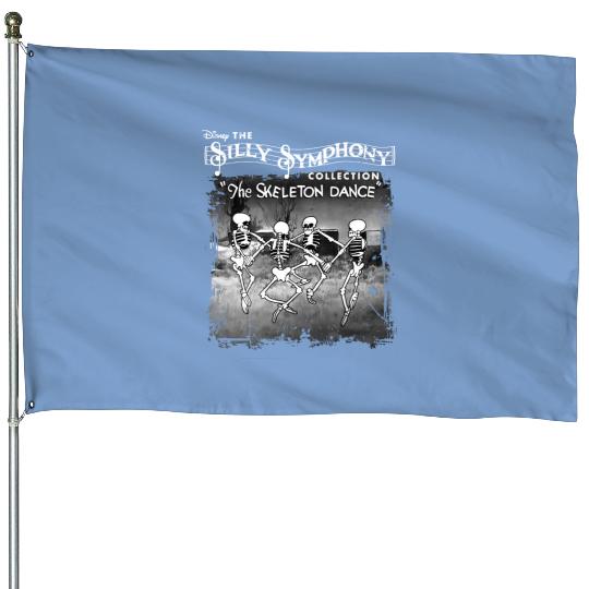 Disney Silly Symphony House Flags, Funny Disney House Flags, Disney Dancing Skeleton House Flags