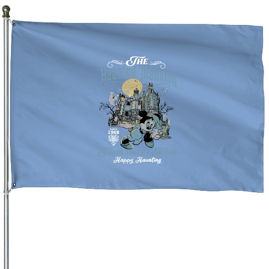 The Haunted Mansion Retro House Flags, Vintage Disney Ride House Flags