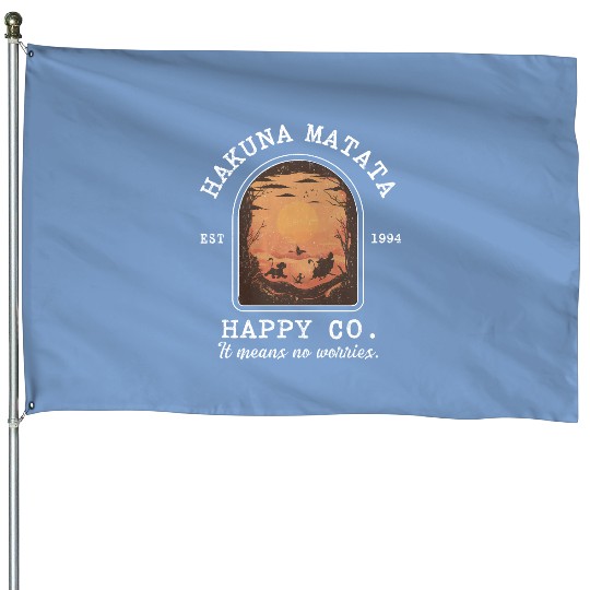  Hakuna Matata House Flags, Happy Co, Retro Disney Lion King House Flags, Animal Kingdom House Flags
