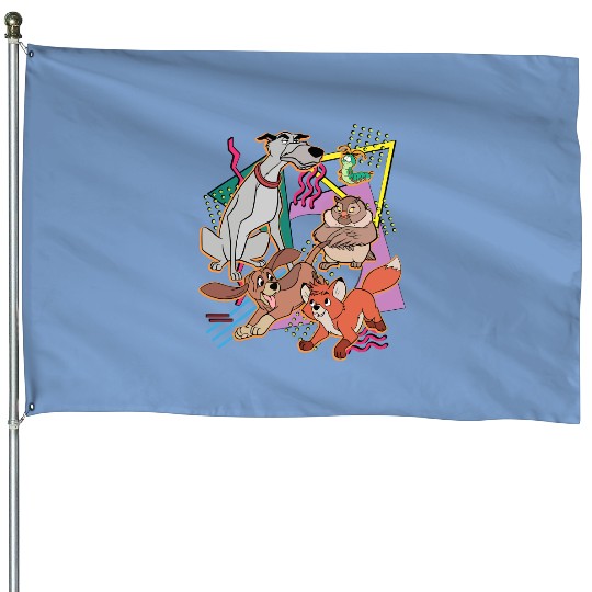 Disney The Fox and The Hound House Flags, Disney Trip House Flags
