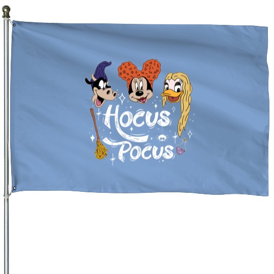 Hocus Pocus Funny Minnie Disney Halloween House Flags, Halloween Party House Flags