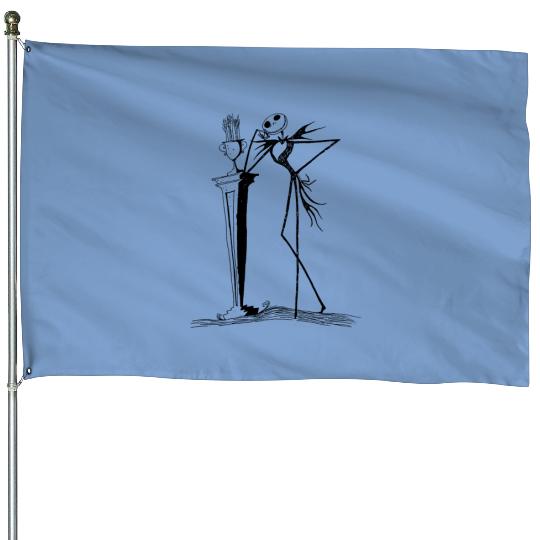 90s Nightmare Before Christmas Disney House Flags. Vintage 1990s