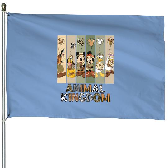 Disney Animal Kingdom House Flags, Vintage Animal Kingdom Safari House Flags, Mickey Safari House Flags, Disney Safari Trip House Flags