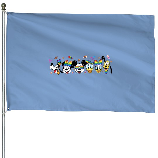 Disney Pride 2023 House Flags, Rainbow Mickey