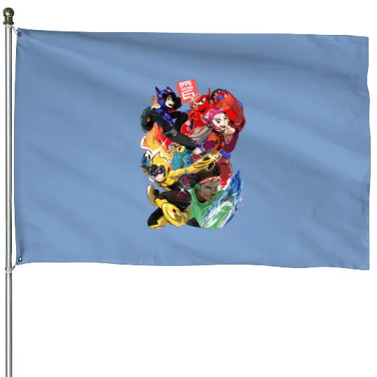 Disney Baymax House Flags, Big Hero 6 House Flags, Super Hero House Flags