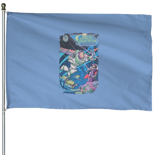 Retro Buzz Lightyear House Flags, Retro Toy Story, Buzz Lightyear, Toy Story House Flags, Disney House Flags,  Toy Story