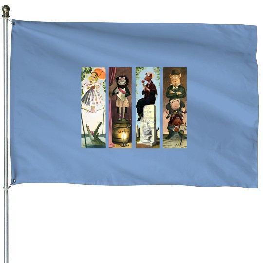 Disney The Muppets Haunted Mansion Halloween Retro House Flags, Three Hitchhiking Ghosts House Flags