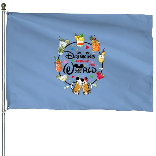 Snacking Around The World, Drinking Around The World, World Traveler House Flags, Disney Family House Flags