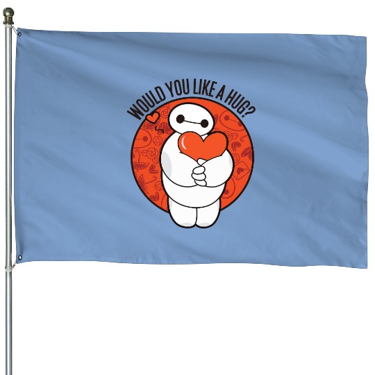 Disney Big Hero 6 Baymax Hug Graphic House Flags