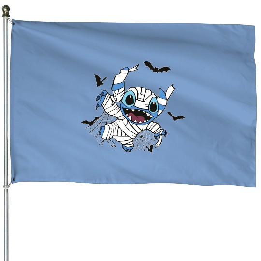 Stitch Halloween House Flags, Disneyland Halloween House Flags, Stitch Horror Hallowwen