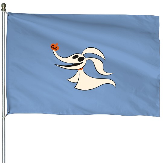 Disney Halloween The Nightmare Before Christmas Zero House Flags, Zero Dog Pumpkin House Flags
