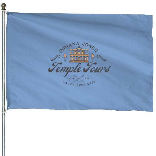 Indiana Jones and the Last Crusade Vintage House Flags, Disney Ride House Flags