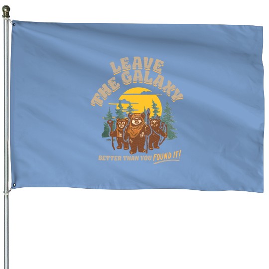 Vintage Disney Star Wars Ewok House Flags, Leave The Galaxy Better