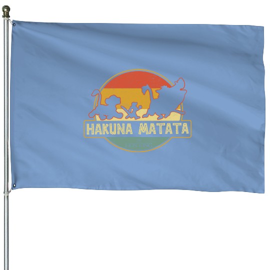 Retro Disney The Lion King Hakuna Matata Simba Timon Pumbaa House Flags