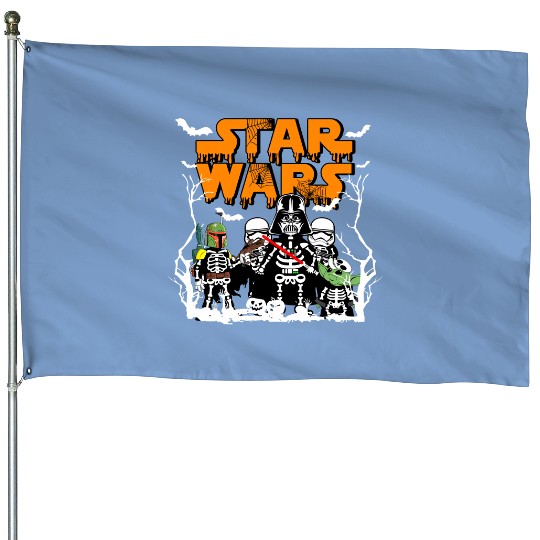 Star Wars Skeletons House Flags, Halloween House Flags, Disney Halloween House Flags, Spooky House Flags