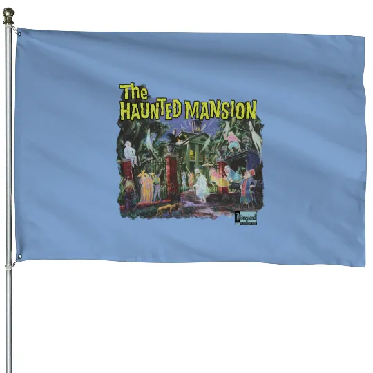 Vintage Haunted Mansion House Flags, Disneyland Haunted Mansion House Flags