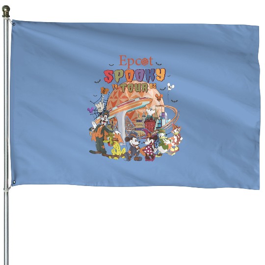 Vintage Epcot Spooky Tour 1928 Unisex House Flags, Disney Epcot Halloween House Flags