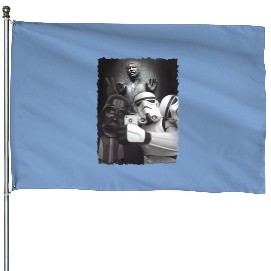 Darth Vader Stormtrooper Han Solo Selfie 2023 House Flags Disney Trip 2023 House Flags