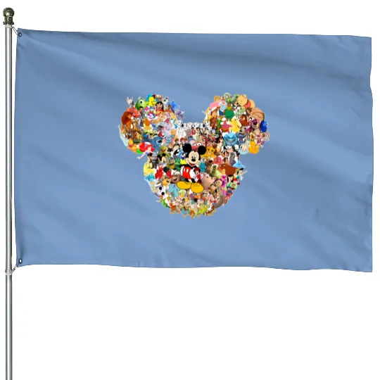 Mickey Mouse, Mickey Head Multi Character, Disney House Flags