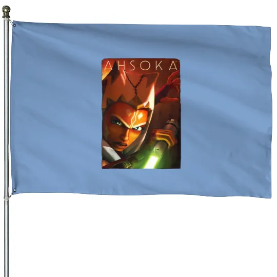 Ahsoka Tano House Flags, Power of the Galaxy Lightsaber House Flags, Disney Star Wars House Flags