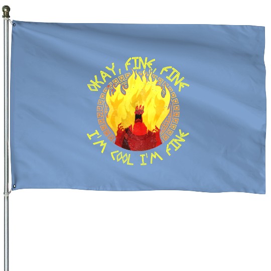 Disney Hercules Villains Hades Meme Okay Fine I'm Cool Retro House Flags