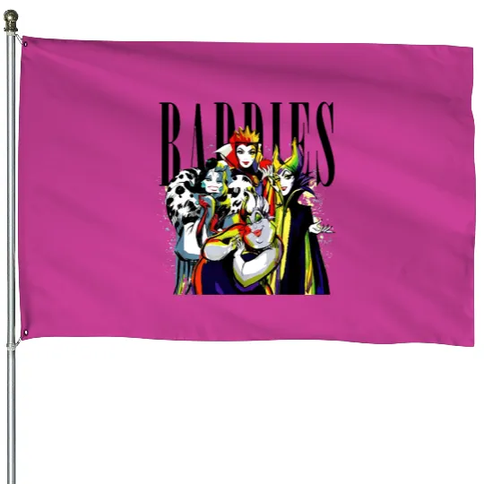 Disney Villians Baddies Graphic Design Maleficent Queen Cruella,Ursla House Flags