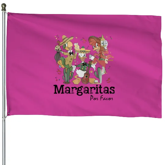 Vintage Disney House Flags, Disney Margarita House Flags, Disney Epcot