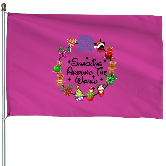 Disney Christmas snacks House Flags, Disney Matching House Flags