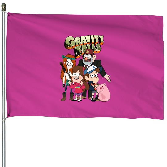 Gravity Falls Family Dynamics House Flags, Disney Gravity Falls 90s House Flags