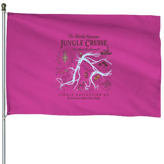 Disney Jungle Cruise World Famous House Flags, Disney Jungle Cruise House Flags