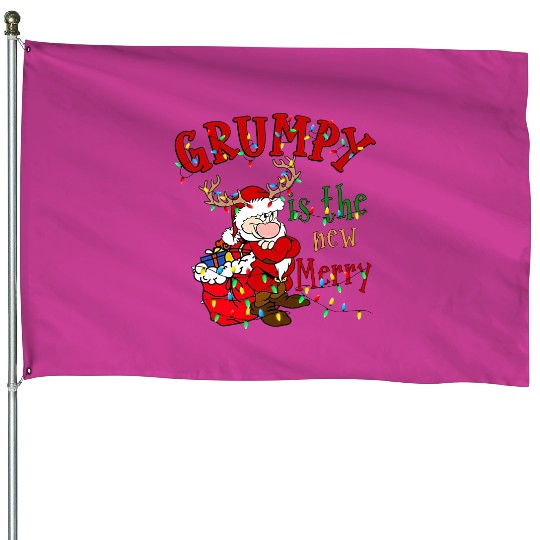 Disney Merry Christmas Grumpy House Flags