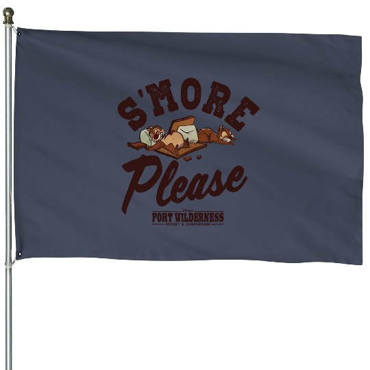 SMore Please Chip N Dale House Flags, Disney Happy Camper House Flags