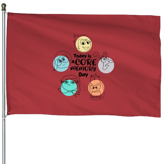 Today is a Core Memory Day House Flags, Magical Vacation House Flags, Disney World House Flags, Inside Out House Flags