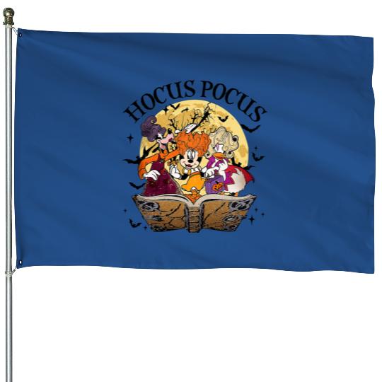 Disney Hocus Pocus House Flags, Minnie Daisy Clarabelle Cosplay Pocus Sanderson Sisters House Flags