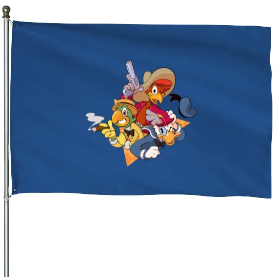 The Three Caballeros House Flags, Disney Amigo House Flags, 3 Amigos House Flags, Donald Duck House Flags