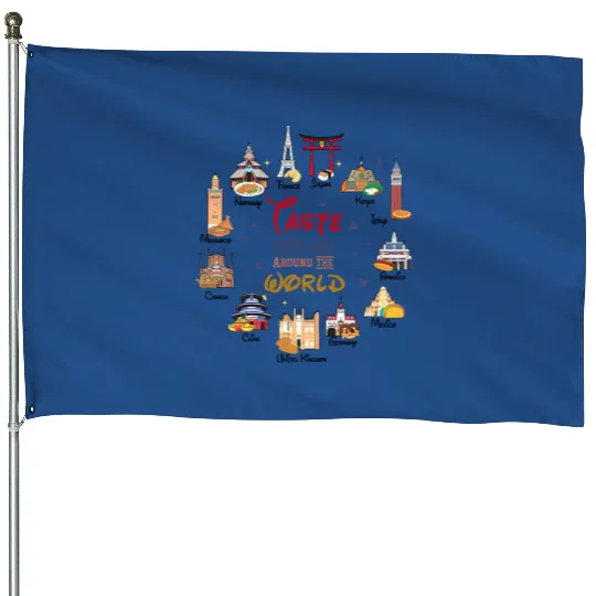Disney Epcot World Showcase Countries Food Taste Your Way Around The World House Flags, Epcot Food and Wine Festival 2023