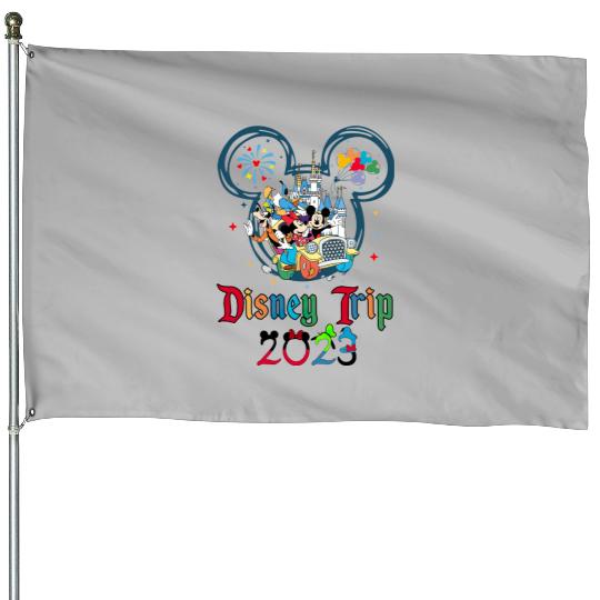 Custom Disney Trip 2023 House Flags, Disney Vacation 2023 House Flags