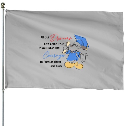 Disney Senior House Flags, Mickey Graduation 2023 House Flags