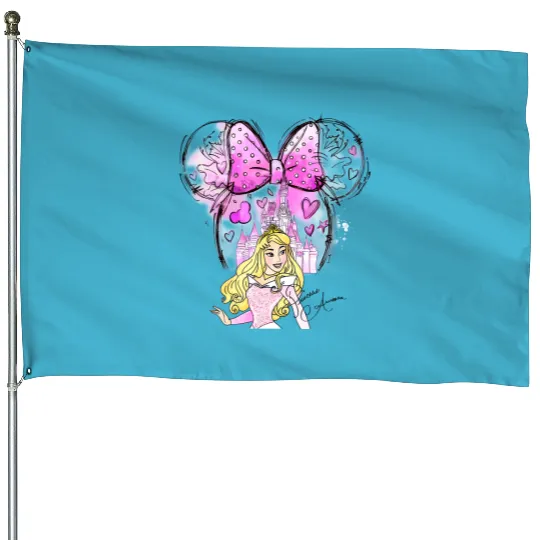 Aurora Princess House Flags, Disney Princess House Flags, Watercolor Disney Princess House Flags