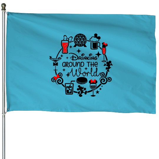 Disney Epcot Around the World, Matching Disney House Flags, Disney vacation 2022