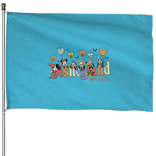 Vintage Disneyland Halloween House Flags, Disney Halloween House Flags