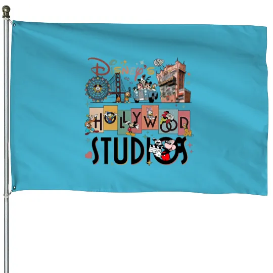 Disney Land House Flags, Disneyworld House Flags, Mickey And Friends House Flags, Magic Kingdom House Flags, Disney Trip House Flags